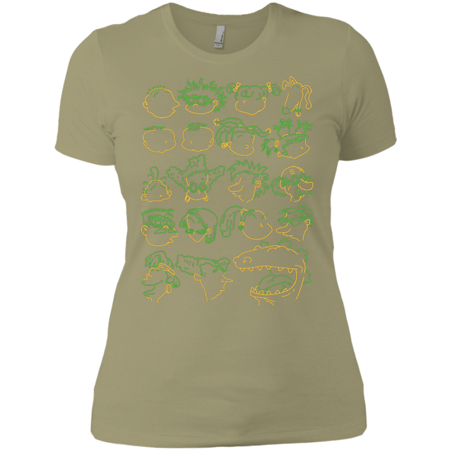 T-Shirts Light Olive / X-Small RUGRAT HEADS Women's Premium T-Shirt
