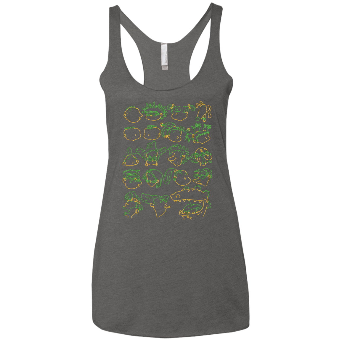 T-Shirts Premium Heather / X-Small RUGRAT HEADS Women's Triblend Racerback Tank