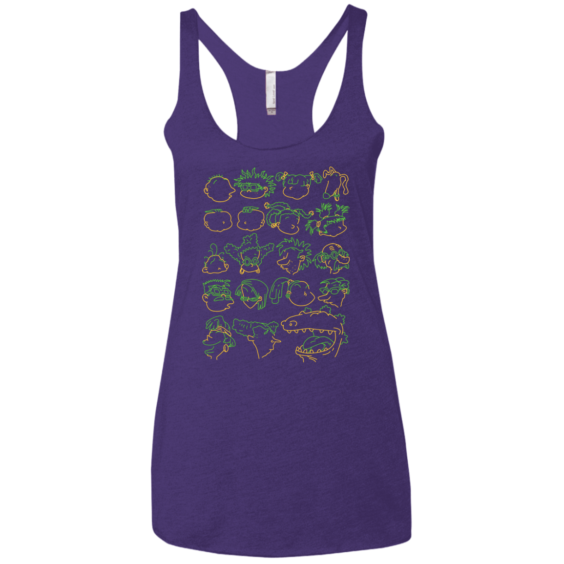 T-Shirts Purple Rush / X-Small RUGRAT HEADS Women's Triblend Racerback Tank