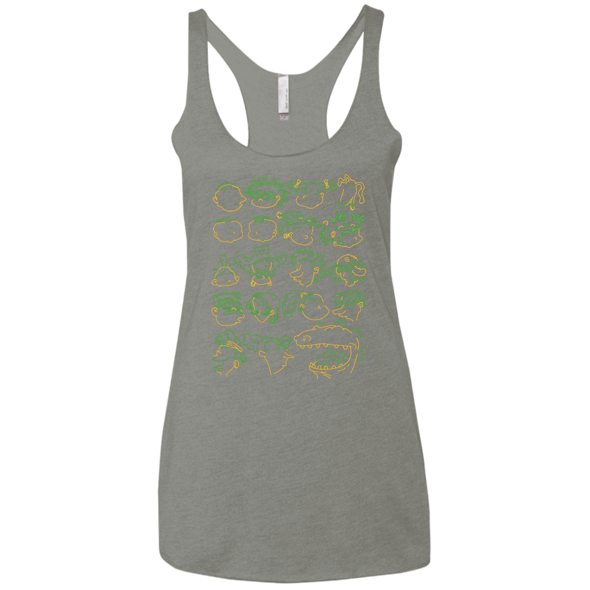 T-Shirts Venetian Grey / X-Small RUGRAT HEADS Women's Triblend Racerback Tank