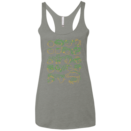 T-Shirts Venetian Grey / X-Small RUGRAT HEADS Women's Triblend Racerback Tank