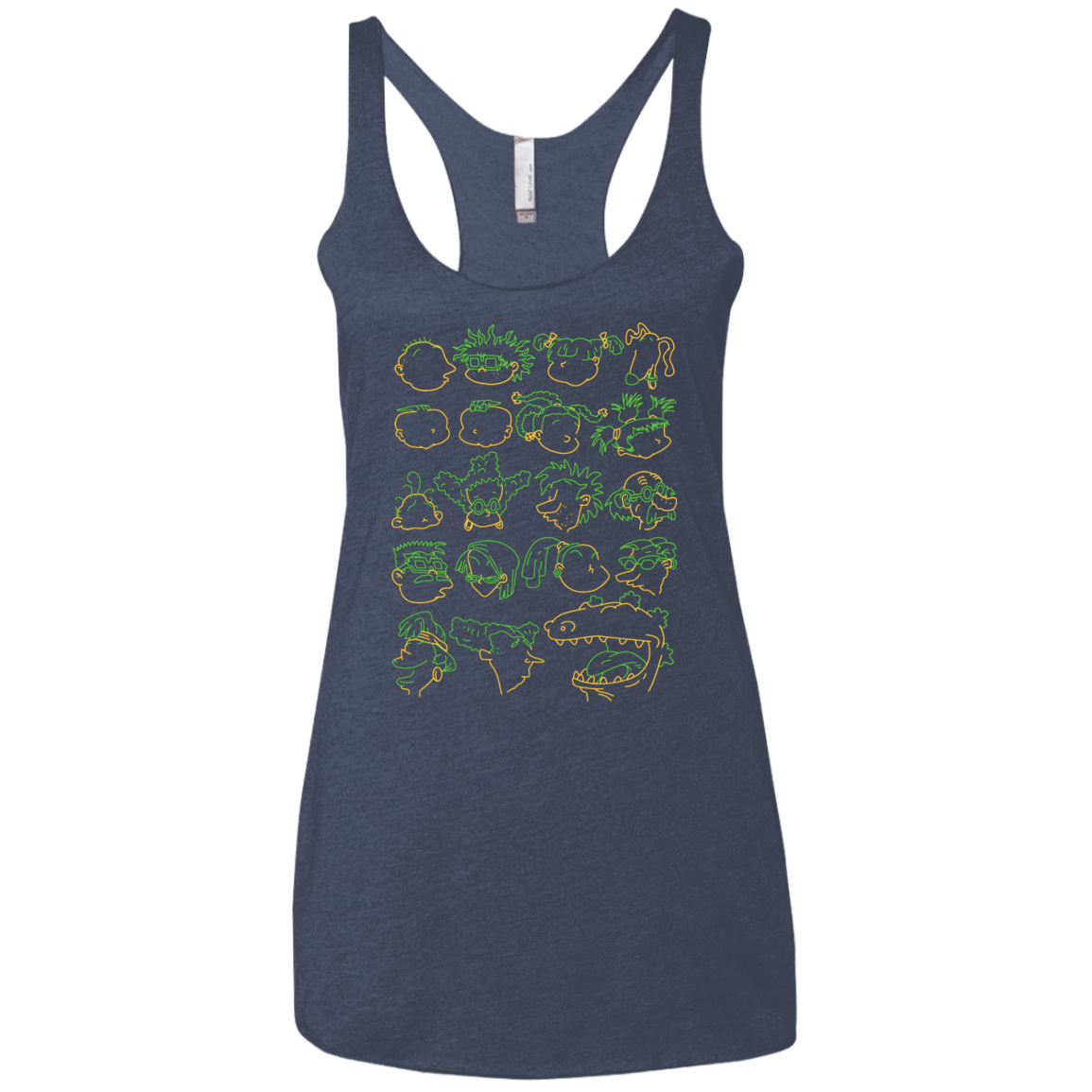 T-Shirts Vintage Navy / X-Small RUGRAT HEADS Women's Triblend Racerback Tank