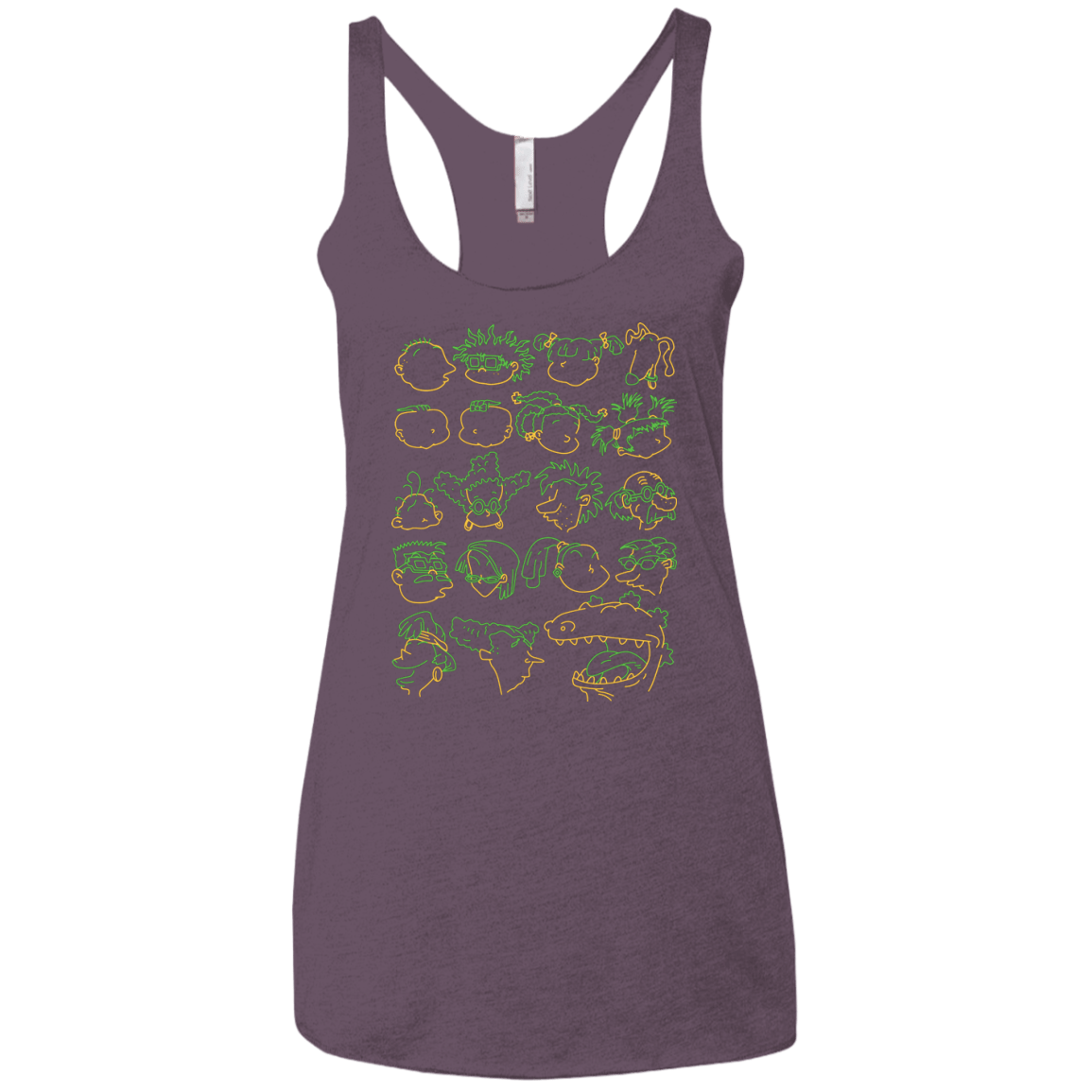 T-Shirts Vintage Purple / X-Small RUGRAT HEADS Women's Triblend Racerback Tank
