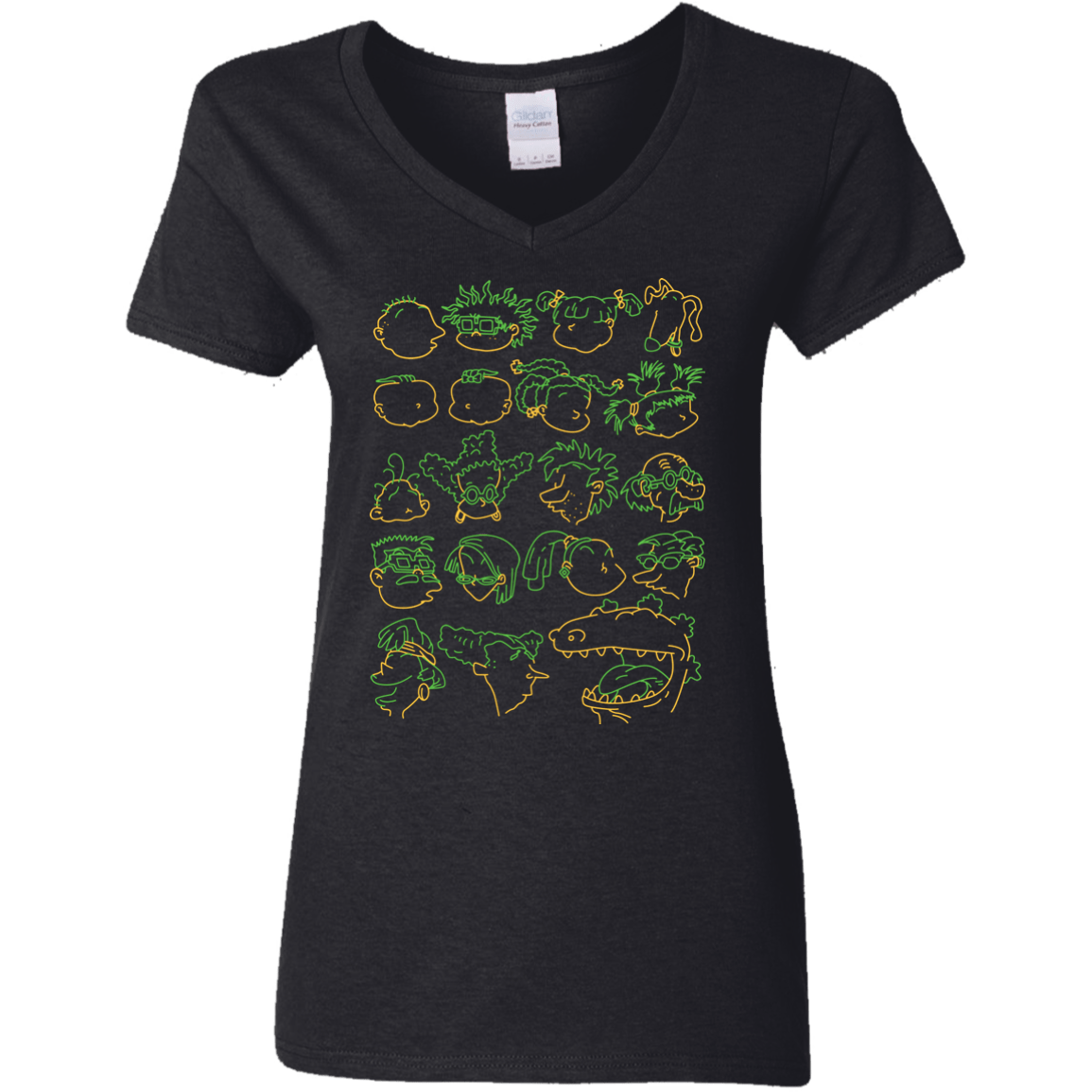 T-Shirts Black / S RUGRAT HEADS Women's V-Neck T-Shirt