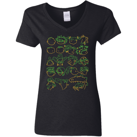 T-Shirts Black / S RUGRAT HEADS Women's V-Neck T-Shirt