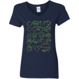 T-Shirts Navy / S RUGRAT HEADS Women's V-Neck T-Shirt