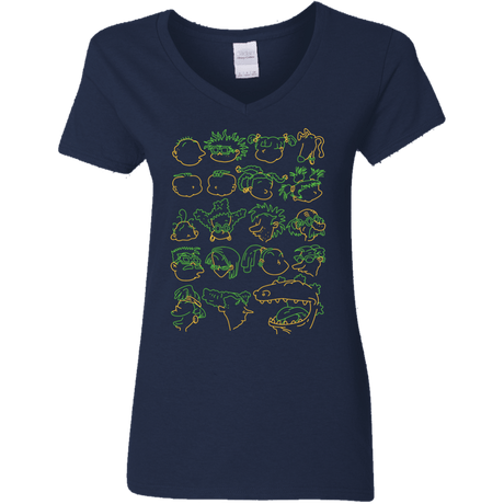 T-Shirts Navy / S RUGRAT HEADS Women's V-Neck T-Shirt