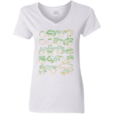 T-Shirts White / S RUGRAT HEADS Women's V-Neck T-Shirt