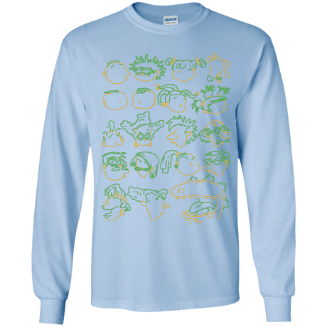 T-Shirts Light Blue / YS RUGRAT HEADS Youth Long Sleeve T-Shirt