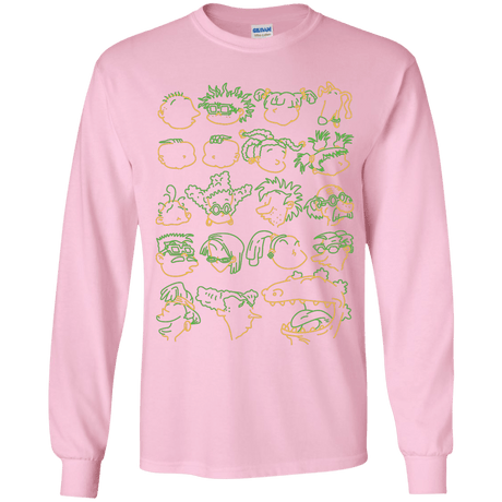 T-Shirts Light Pink / YS RUGRAT HEADS Youth Long Sleeve T-Shirt