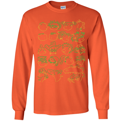 T-Shirts Orange / YS RUGRAT HEADS Youth Long Sleeve T-Shirt