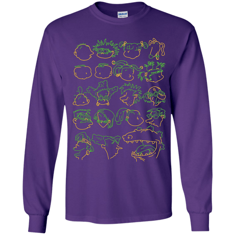 T-Shirts Purple / YS RUGRAT HEADS Youth Long Sleeve T-Shirt