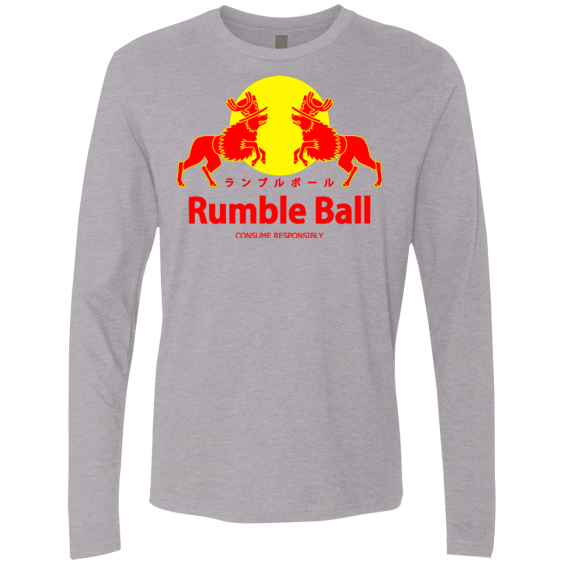 T-Shirts Heather Grey / Small Rumble Ball Men's Premium Long Sleeve