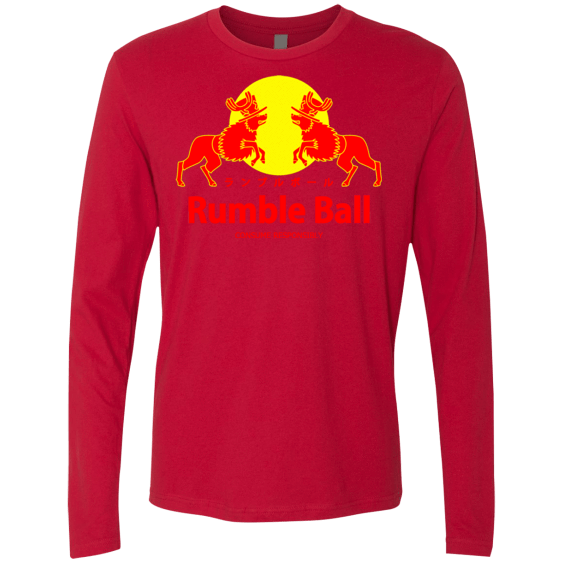 T-Shirts Red / Small Rumble Ball Men's Premium Long Sleeve