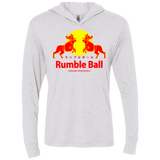 T-Shirts Heather White / X-Small Rumble Ball Triblend Long Sleeve Hoodie Tee