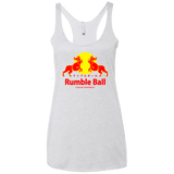 T-Shirts Heather White / X-Small Rumble Ball Women's Triblend Racerback Tank