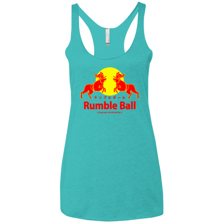 T-Shirts Tahiti Blue / X-Small Rumble Ball Women's Triblend Racerback Tank