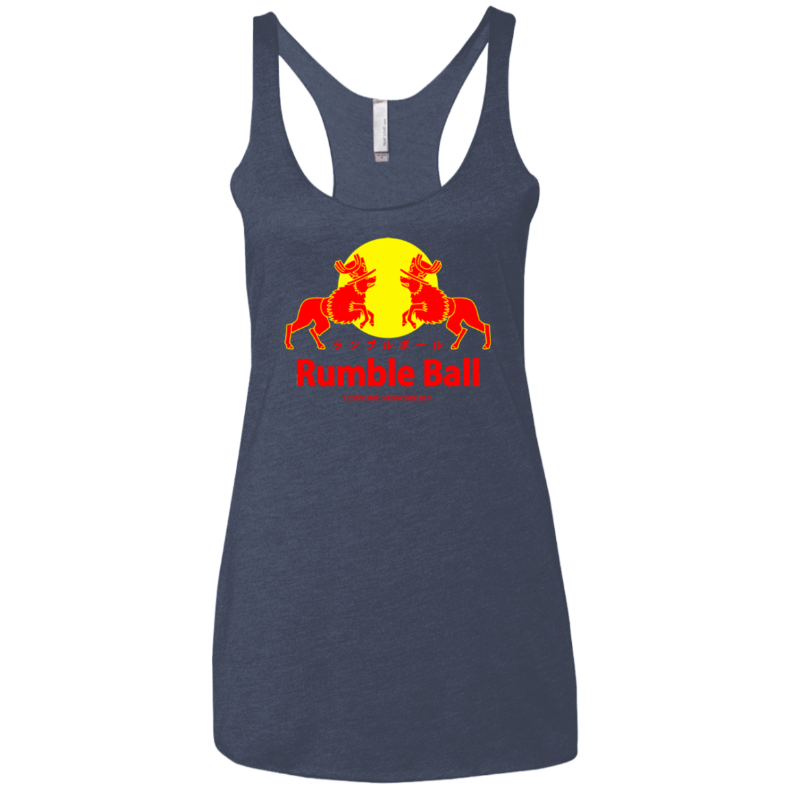 T-Shirts Vintage Navy / X-Small Rumble Ball Women's Triblend Racerback Tank