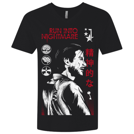 T-Shirts Black / X-Small Run Into Nightmare Men's Premium V-Neck