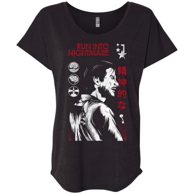 T-Shirts Vintage Black / X-Small Run Into Nightmare Triblend Dolman Sleeve