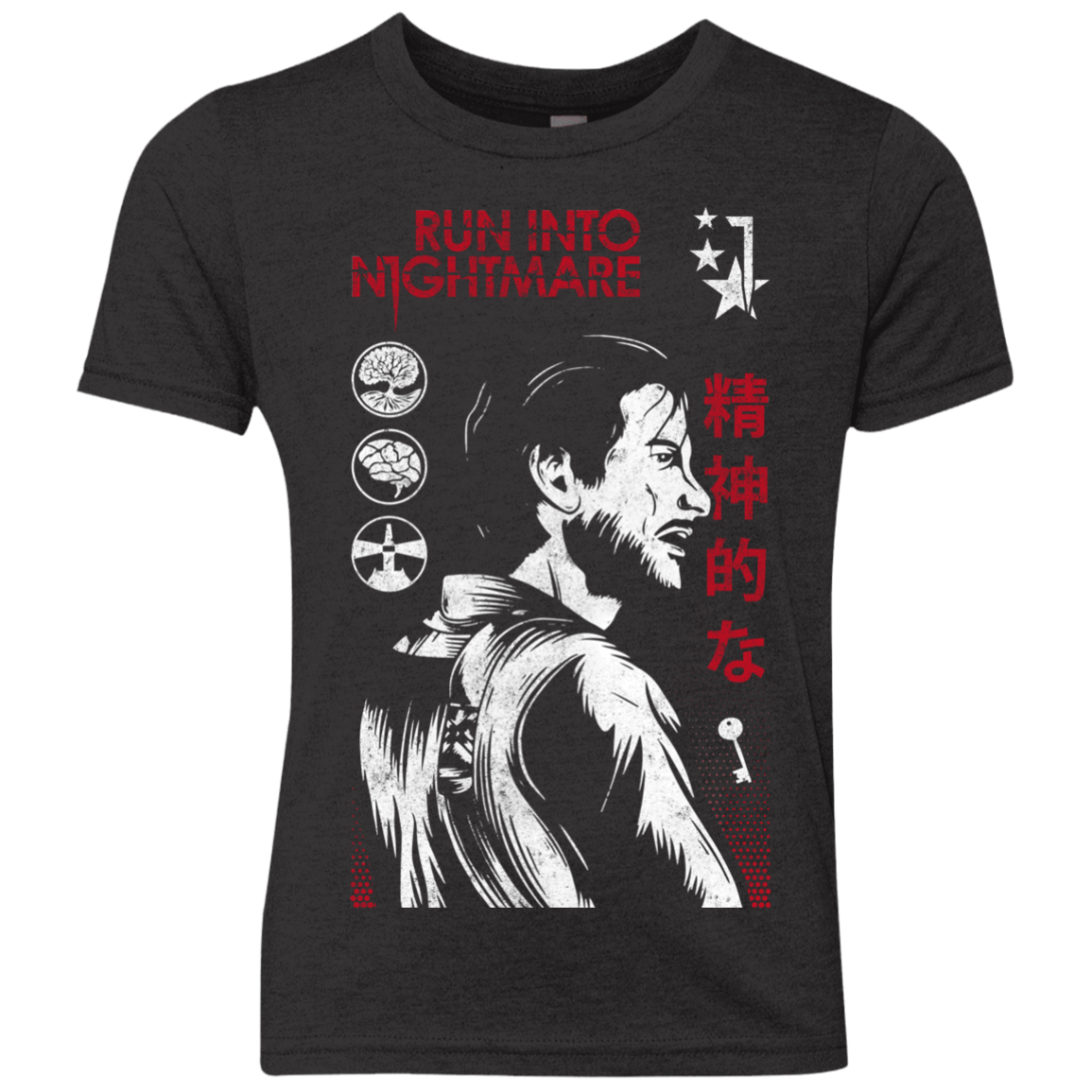 T-Shirts Vintage Black / YXS Run Into Nightmare Youth Triblend T-Shirt