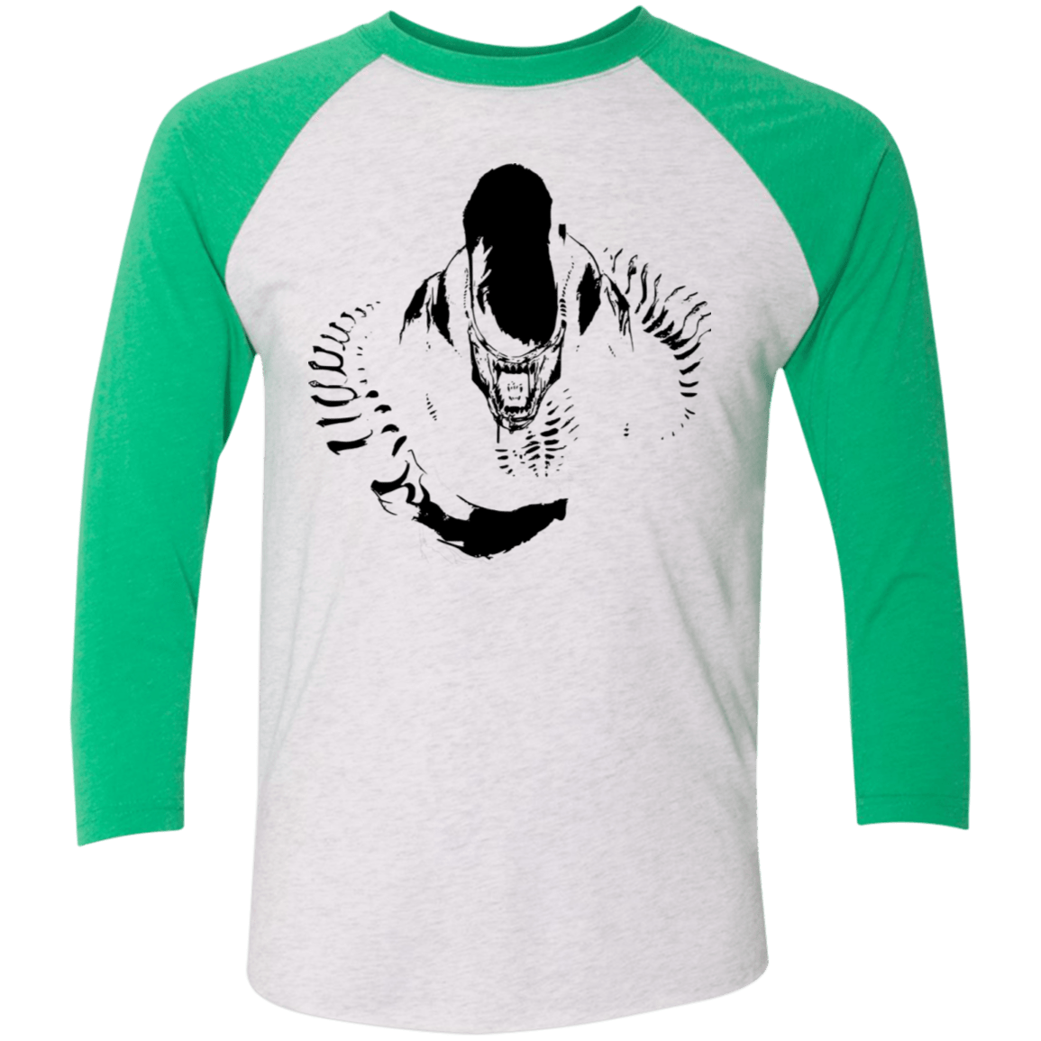 T-Shirts Heather White/Envy / X-Small Run Men's Triblend 3/4 Sleeve