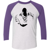 T-Shirts Heather White/Purple Rush / X-Small Run Men's Triblend 3/4 Sleeve