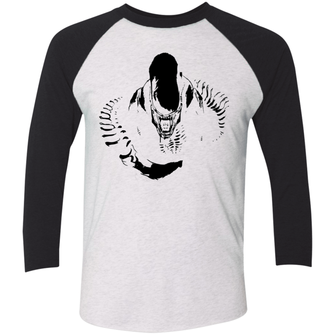 T-Shirts Heather White/Vintage Black / X-Small Run Men's Triblend 3/4 Sleeve