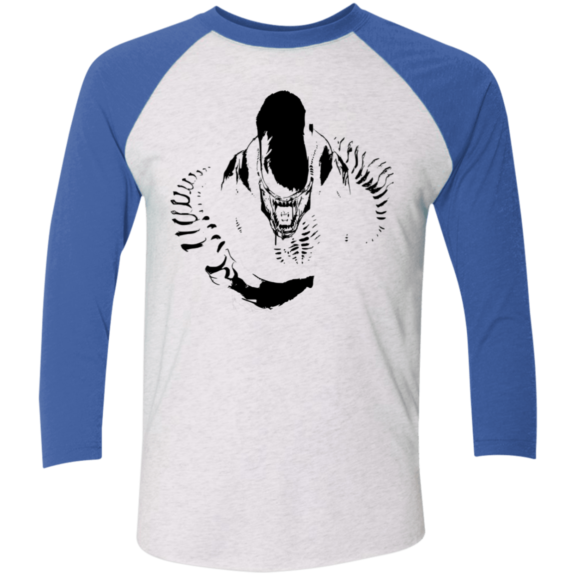 T-Shirts Heather White/Vintage Royal / X-Small Run Men's Triblend 3/4 Sleeve