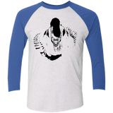 T-Shirts Heather White/Vintage Royal / X-Small Run Men's Triblend 3/4 Sleeve