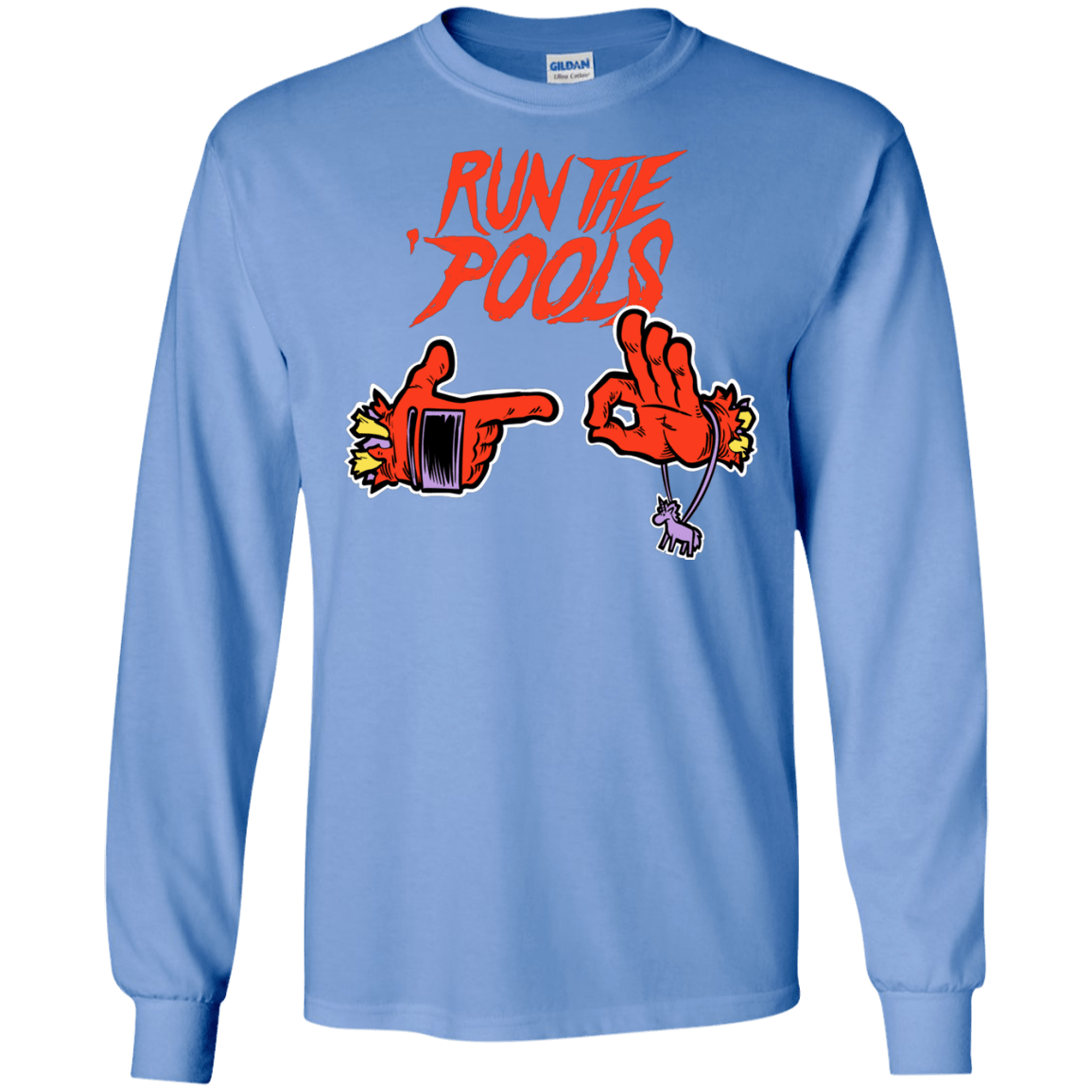 T-Shirts Carolina Blue / S Run the Pools Men's Long Sleeve T-Shirt