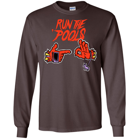 T-Shirts Dark Chocolate / S Run the Pools Men's Long Sleeve T-Shirt