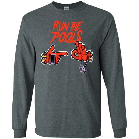 T-Shirts Dark Heather / S Run the Pools Men's Long Sleeve T-Shirt