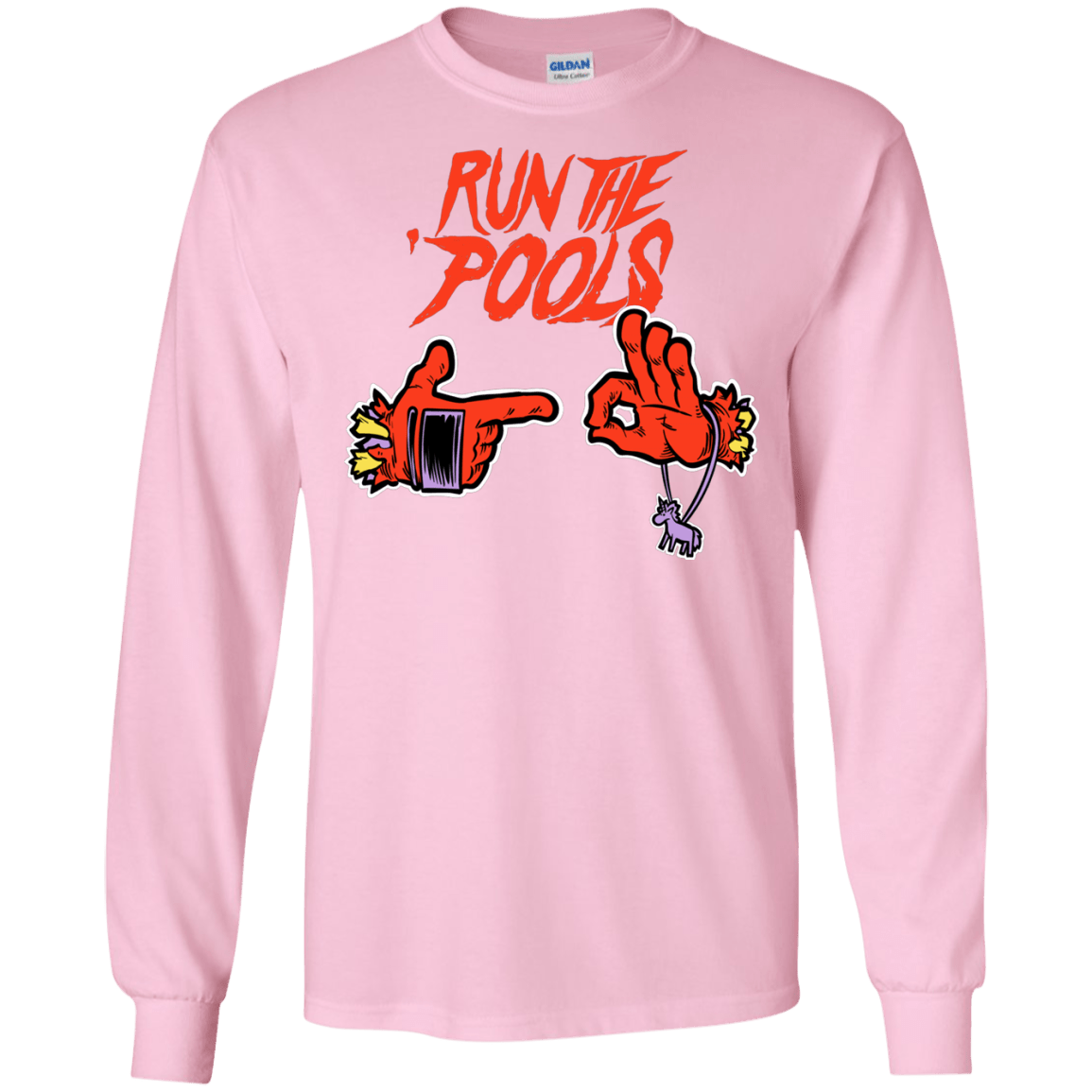 T-Shirts Light Pink / S Run the Pools Men's Long Sleeve T-Shirt