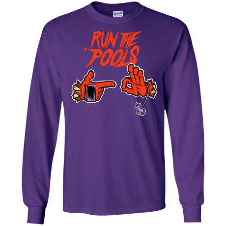 T-Shirts Purple / S Run the Pools Men's Long Sleeve T-Shirt