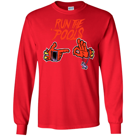 T-Shirts Red / S Run the Pools Men's Long Sleeve T-Shirt