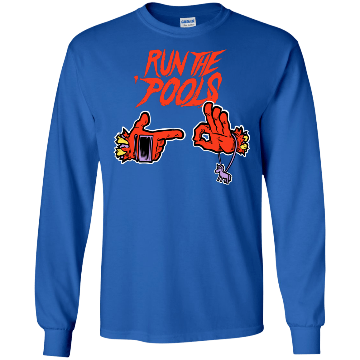 T-Shirts Royal / S Run the Pools Men's Long Sleeve T-Shirt