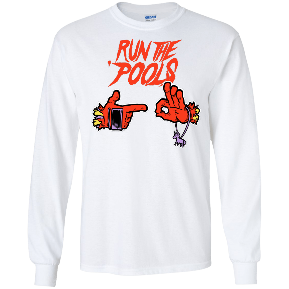 T-Shirts White / S Run the Pools Men's Long Sleeve T-Shirt