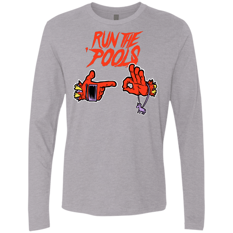 T-Shirts Heather Grey / S Run the Pools Men's Premium Long Sleeve