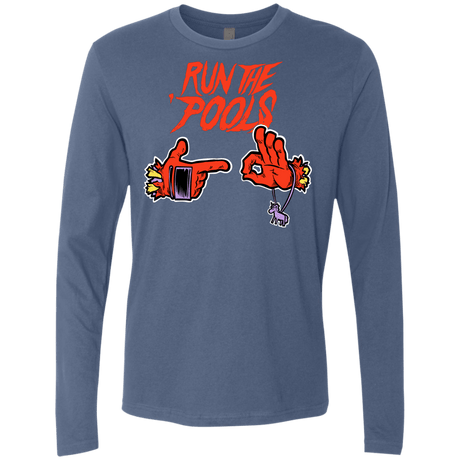 T-Shirts Indigo / S Run the Pools Men's Premium Long Sleeve