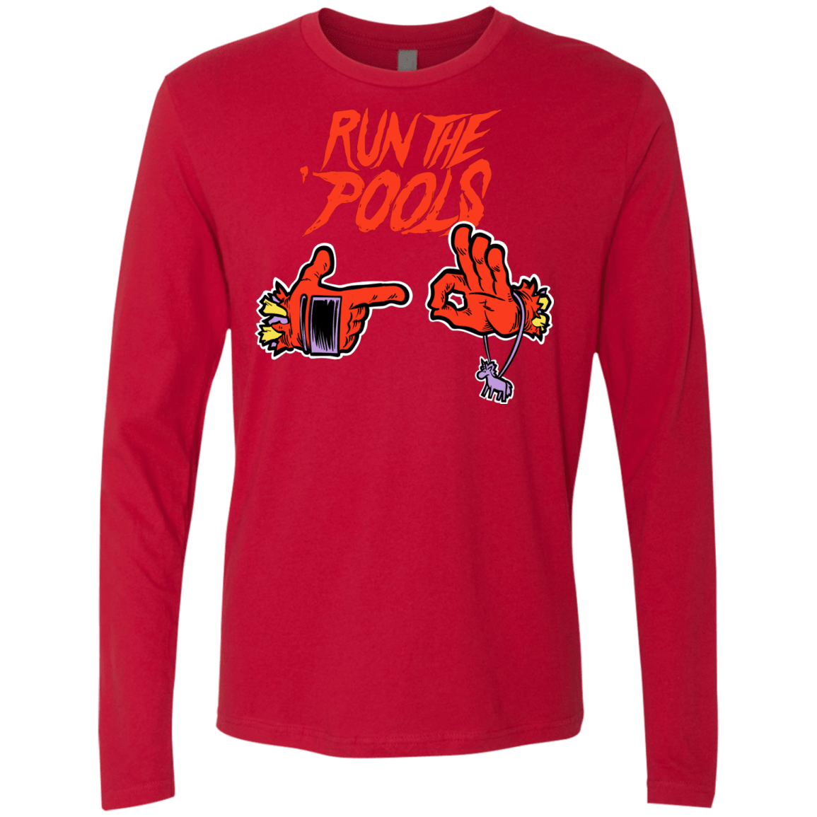 T-Shirts Red / S Run the Pools Men's Premium Long Sleeve