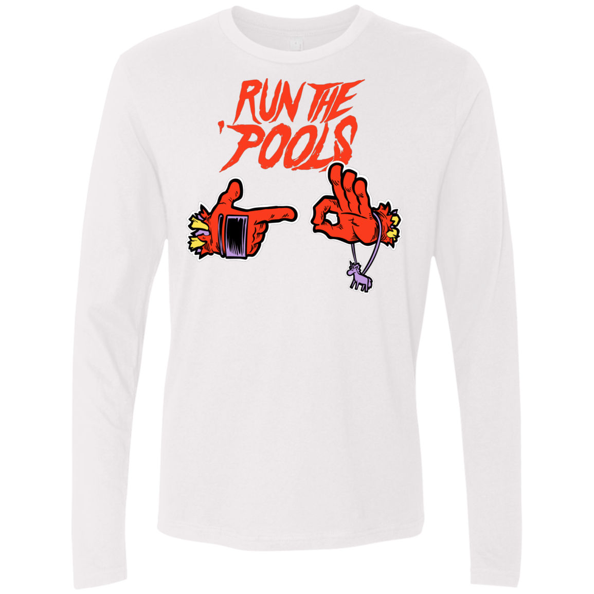 T-Shirts White / S Run the Pools Men's Premium Long Sleeve