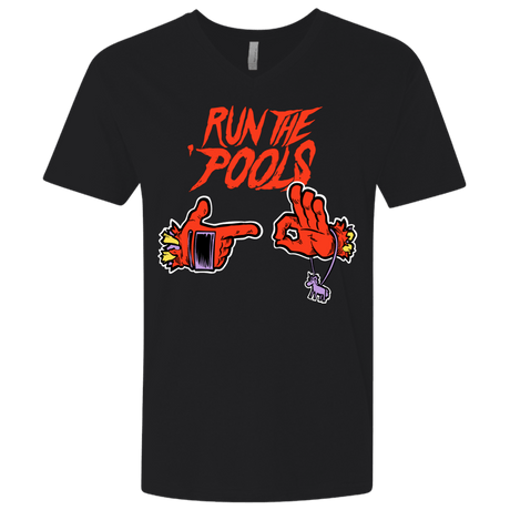 T-Shirts Black / X-Small Run the Pools Men's Premium V-Neck