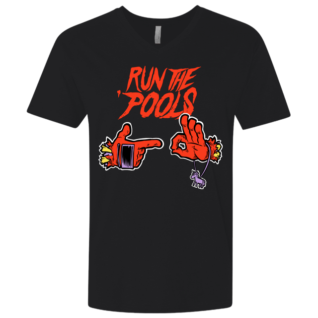 T-Shirts Black / X-Small Run the Pools Men's Premium V-Neck