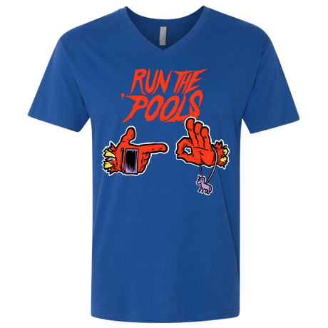 T-Shirts Royal / X-Small Run the Pools Men's Premium V-Neck