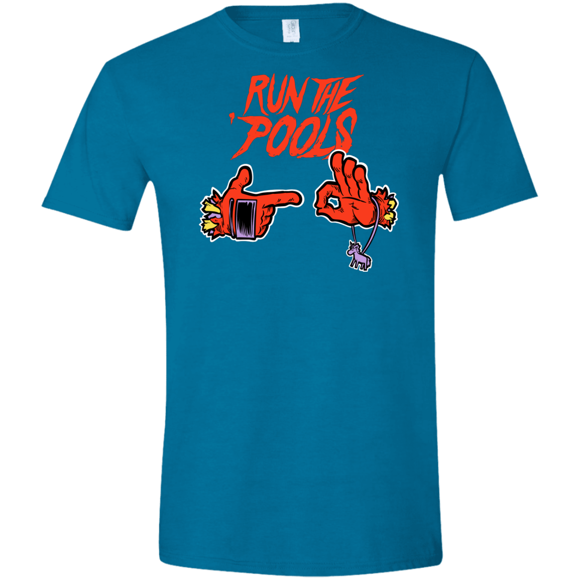 T-Shirts Antique Sapphire / S Run the Pools Men's Semi-Fitted Softstyle