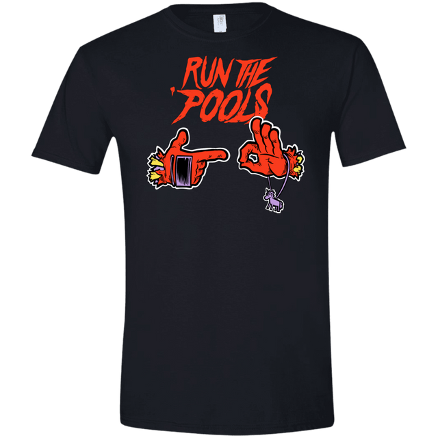 T-Shirts Black / X-Small Run the Pools Men's Semi-Fitted Softstyle