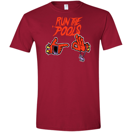 T-Shirts Cardinal Red / S Run the Pools Men's Semi-Fitted Softstyle