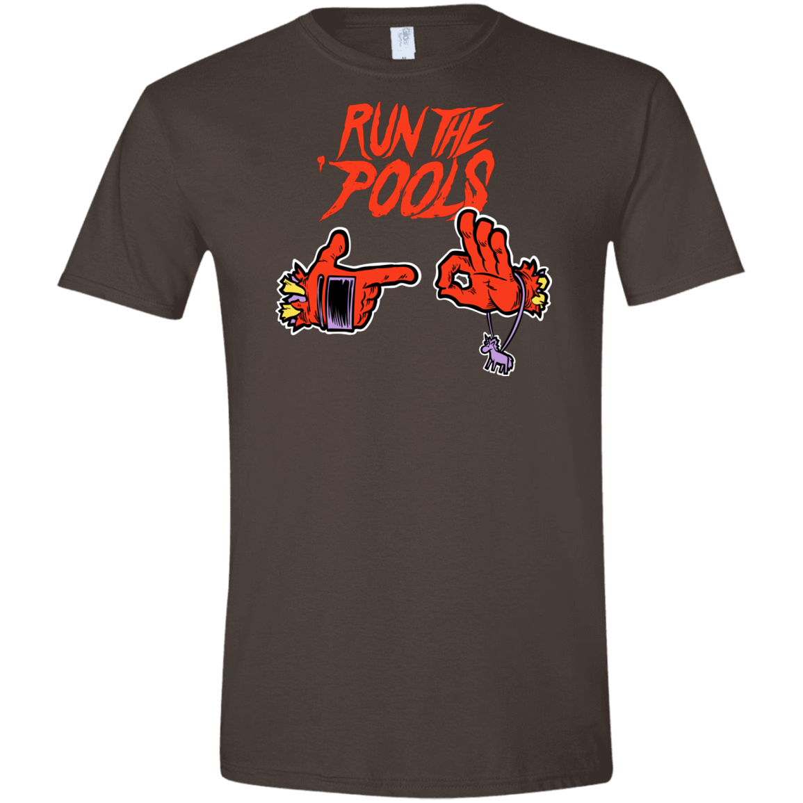 T-Shirts Dark Chocolate / S Run the Pools Men's Semi-Fitted Softstyle