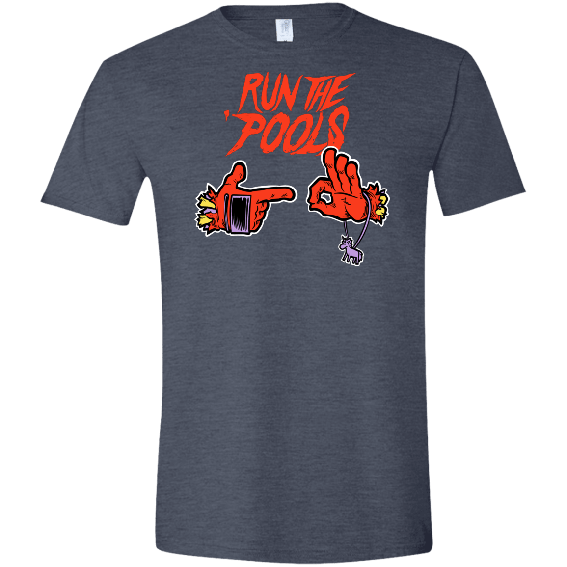T-Shirts Heather Navy / S Run the Pools Men's Semi-Fitted Softstyle